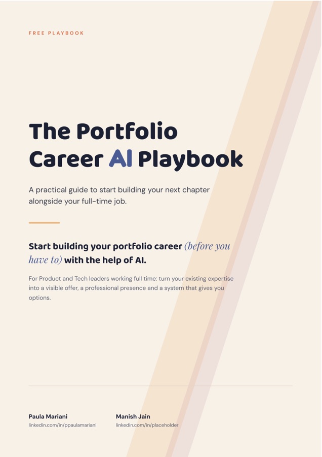 The Portfolio Career AI Playbook cover
